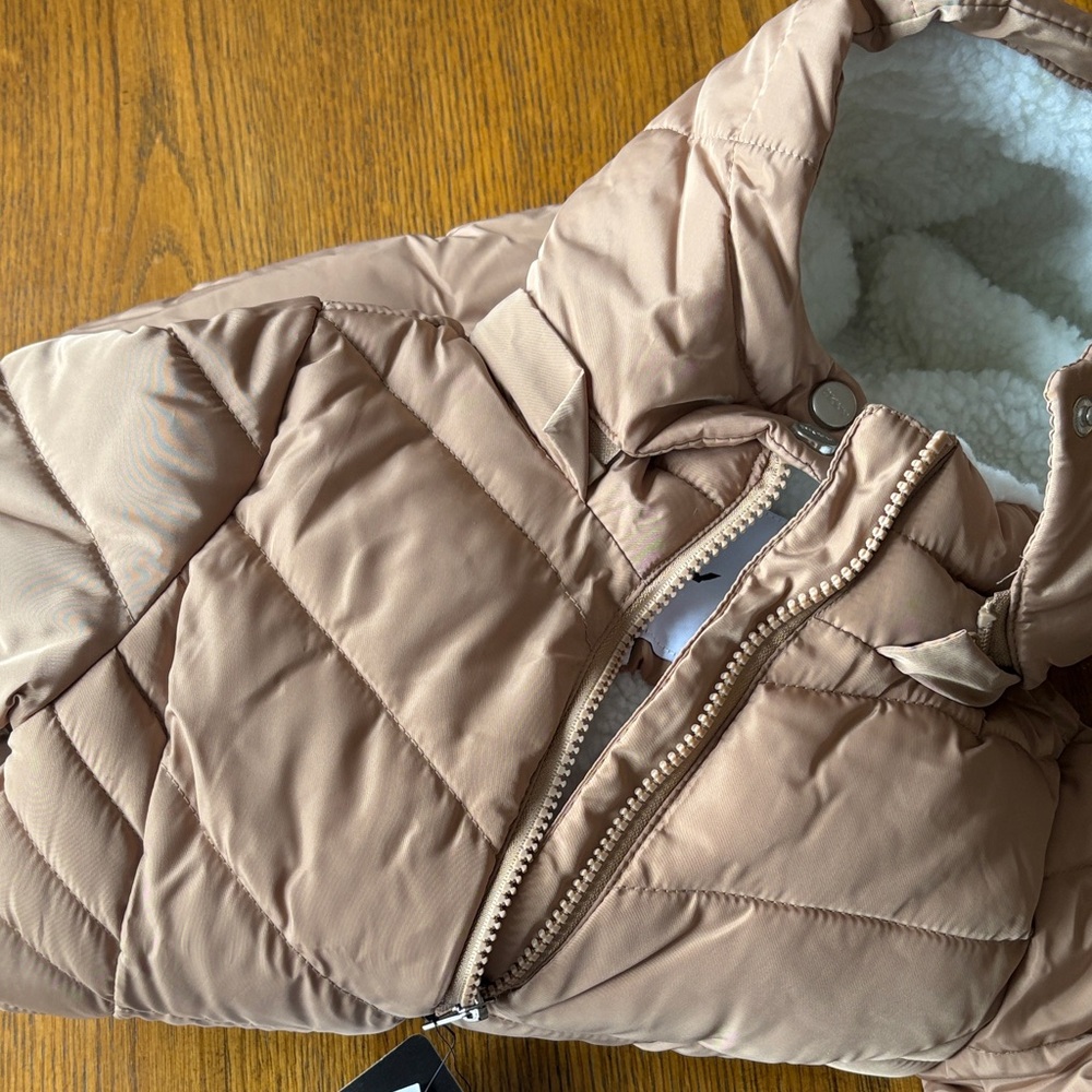 DKNYC Kids Puffer Jacket in Tan